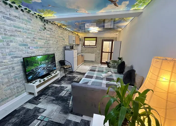 Garsonierǎ La Curte Cu Ciubǎr Apartament